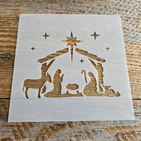 Nativity Stencil Reusable Cookie Decorating Craft Painting Windows Signs Mylar Many Sizes Christmas Winter WITH Animals