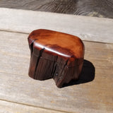 Wood Ring Box Redwood Rustic Handmade California Storage Live Edge Mini #619 Birthday Gift Christmas Gift Mother's Day Gift