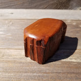 Wood Ring Box Redwood Rustic Handmade California #524 Storage Live Edge Mini Birthday Gift Christmas Gift Mother's Day Gift