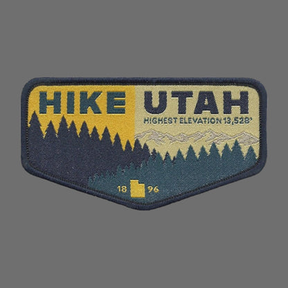 Utah Patch – Hike Utah - Iron On Travel Patch – Souvenir Patch – Embellishment Applique –  3.5"