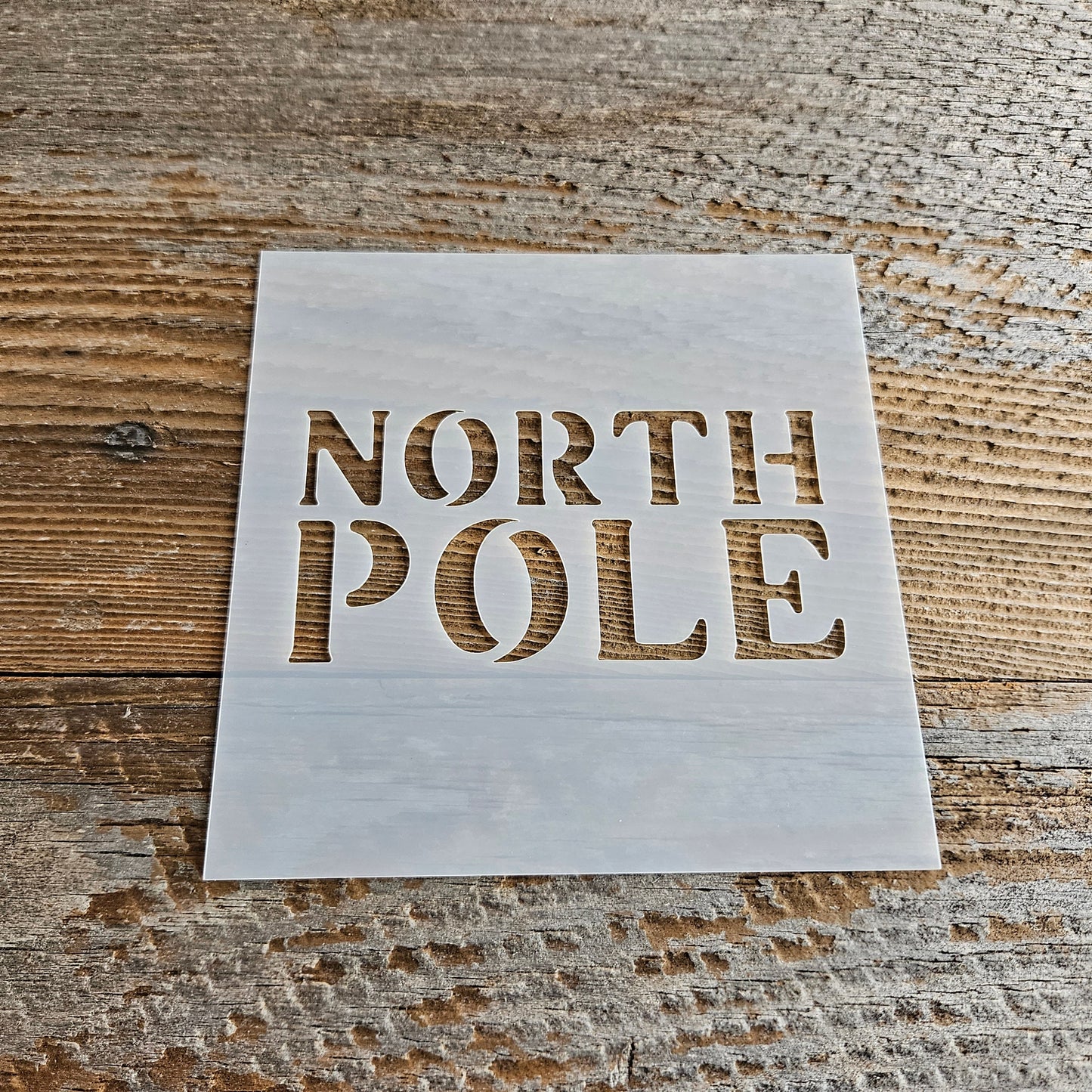 North Pole Stencil Reusable Cookie Decorating Craft Painting Windows Signs Mylar Many Sizes Christmas Winter