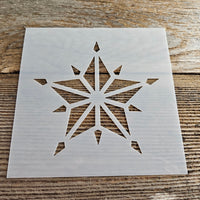 Shining Star Stencil Reusable Cookie Decorating Craft Painting Windows Signs Mylar Many Sizes Christmas Winter Decorative Star Added Points