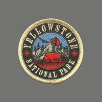 Wyoming Patch – WY Yellowstone National Park - Travel Patch – Souvenir Patch 3" Iron On Montana Idaho Sew On Buffalo Mountains Trees