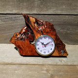 Redwood Wood Desk Clock Mantle Office #645  Gifts for Men Sitting Wood Shelf Retirement Gift Coworker Gift Corporate Gift