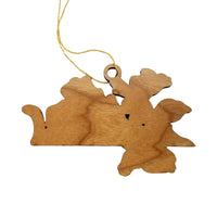 Virginia Wood Ornament -  VA State Shape with State Flowers Cutout - Handmade Wood Ornament Made in USA Christmas Decor