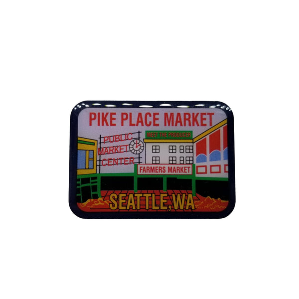 Pike Place Market Seattle WA Epoxy Coated Metal Souvenir Hat Pin Lapel Pin