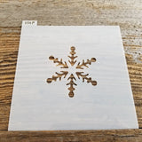 Snowflake Stencil Rounded 6 Points Reusable Food Safe Cookie Decorating Craft Painting Christmas Winter Windows Signs Mylar Multiple Sizes