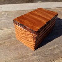 Handmade Wood Box with Redwood Rustic Handmade Jewelry Box California Redwood Jewelry Box Storage Box Limb Box #323 Coin Box