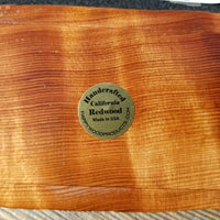 Handmade Wood Box with Redwood Tree Engraved Rustic Handmade Curly Wood #508 California Redwood Jewelry Box Storage Box