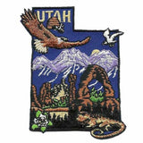 Utah Patch – UT Map – Utah State Shape- Travel Patch Iron On 2.75″
