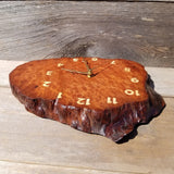 Wood Wall Clock Redwood Burl Hanging Rustic Anniversary Gift One of a Kind Unique Gift #427 Handmade Mini