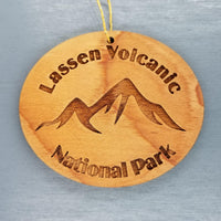 Mt Lassen Ornament Handmade Wood Ornament California Souvenir Lassen Volcanic National Park CA Mountain Ski Skiing Skier Gift Hiking