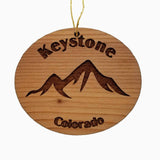 Keystone Colorado Ornament Handmade Wood Colorado Souvenir Mountain Ski Resort