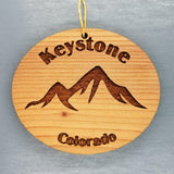 Keystone Colorado Ornament Handmade Wood Colorado Souvenir Mountain Ski Resort