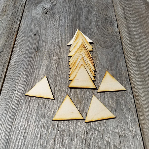 Wood Cutout Triangles - 2 Inch - Unfinished Wood - Lot of 48 - Wood Blank Craft Projects - DIY - Make Your Own - Teacher Supplies