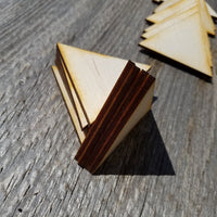 Wood Cutout Triangles - 2 Inch - Unfinished Wood - Lot of 12 - Wood Blank Craft Projects - DIY - Make Your Own - Teacher Supplies