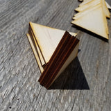 Wood Cutout Triangles - 2 Inch - Unfinished Wood - Lot of 48 - Wood Blank Craft Projects - DIY - Make Your Own - Teacher Supplies