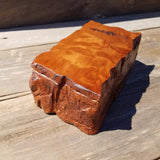 Wood Jewelry Box Redwood Tree Engraved Rustic Handmade Curly Wood #398 Mens Valet Christmas Gift 5th Anniversary