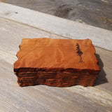 Redwood Jewelry Box Curly Wood Engraved Rustic Handmade California #459 Memento Box, Mom Gift, Anniversary Gift