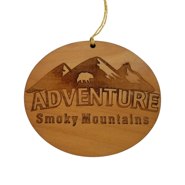 Smoky Mountains Ornament - Handmade Wood - Adventure Tennessee Souvenir Christmas Ornament Great Smoky Mountains National Park Travel Gift