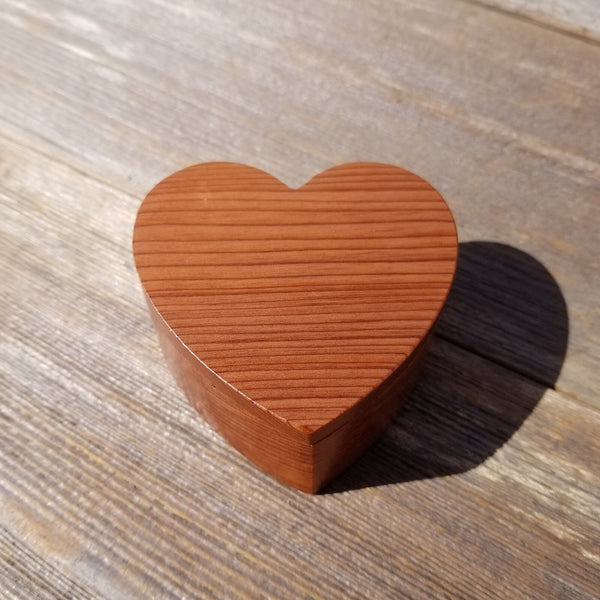 Handmade Wood Box with Redwood Heart Ring Box California Redwood #453 Christmas Gift Anniversary Gift Ideas