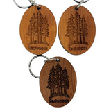Telluride Keychain Wood Keyring Mountain CO Souvenir Travel Gift Mountains Colorado Ski Resort Skiing Skier  Key Tag Bag