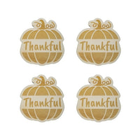 Thanksgiving Place Card Set of 4 - Thanksgiving Place Setting - Thanksgiving Table Decor - Thankful Pumpkin Place Holder