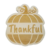 Thanksgiving Place Card Set of 4 - Thanksgiving Place Setting - Thanksgiving Table Decor - Thankful Pumpkin Place Holder