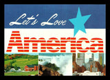 Modern Large Letter Postcard Let’s Love America Cattle Farms New York Skyline A5