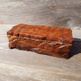 Redwood Jewelry Box Curly Wood Engraved Rustic Handmade California #445 Memento Box, Valentine's Day Gift