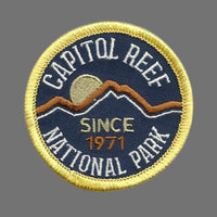 Capitol Reef National Park Patch- Utah Travel Patch Iron On - UT Souvenir Patch - Embellishment Applique - Circle 2.25" Travel Gift