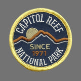 Capitol Reef National Park Patch- Utah Travel Patch Iron On - UT Souvenir Patch - Embellishment Applique - Circle 2.25" Travel Gift