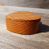 Handmade Wood Box with Redwood Heart Ring Box California Redwood #455 Christmas Gift Anniversary Gift Mothers Day Ideas