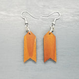 Redwood Earrings - Arrow Wood Earrings - California Redwood Dangle Earrings - CA Souvenir Keepsake - Wood Gift Women