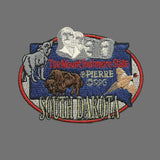 South Dakota Patch – SD State Travel Patch Souvenir Applique 3" Iron On The Mount Rushmore State Bison Buffalo Pheasant Gray Wolf