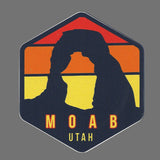 Utah Decal – Moab UT - Arches National Park - Travel Sticker – UT Souvenir Decal – Travel Gift 3.5" Made in USA Retro Car Decal Water Bottle
