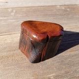 Wood Ring Box Redwood Rustic Handmade California Redwood Jewelry Box Storage Box Token Ashes #320