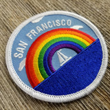 San Francisco Patch - Rainbow and Sailboat - California Souvenir