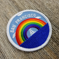 San Francisco Patch - Rainbow and Sailboat - California Souvenir