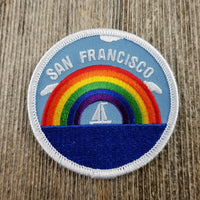 San Francisco Patch - Rainbow and Sailboat - California Souvenir