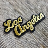 Los Angeles Patch - Script Black and Gold - California