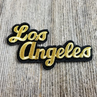 Los Angeles Patch - Script Black and Gold - California