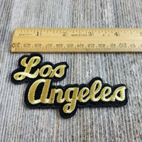Los Angeles Patch - Script Black and Gold - California