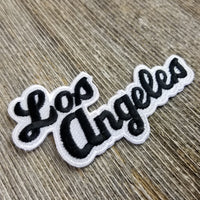 Los Angeles Patch - Script Black and White - California