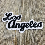 Los Angeles Patch - Script Black and White - California