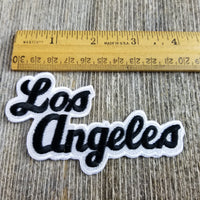 Los Angeles Patch - Script Black and White - California
