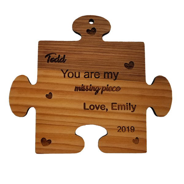 Valentines Day Gift Personalized Wood Puzzle Piece Anniversary Gift Yo –  Happy Wood Products
