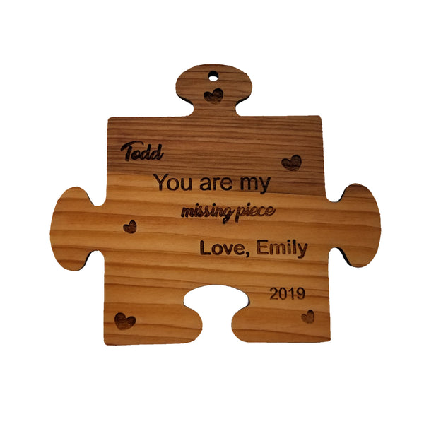 Valentines Day Gift Personalized Wood Puzzle Piece Anniversary Gift Yo –  Happy Wood Products