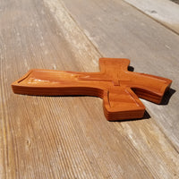 Cross Within a Cross - 8" Cross Decor - Wood Cross