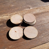 Wood Cutout Circles - 2 Inch - Unfinished Wood - Lot of 24 - Craft Projects - DIY